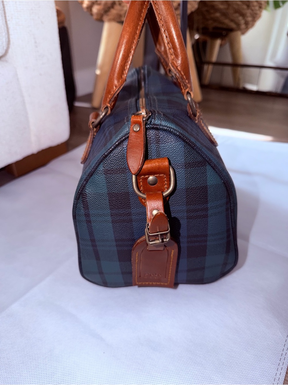Ralph Lauren Tartan Boston purse - Picture 6 of 15